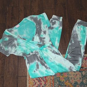 Tie dye jumpsuit with pockets
